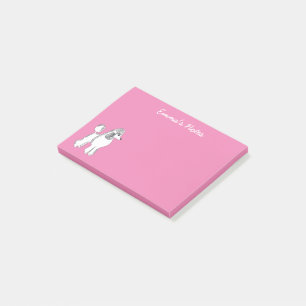 White Poodle Custom Post-it® Notes 4" x 3"