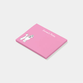 White Poodle Custom Post-it® Notes 4" x 3"