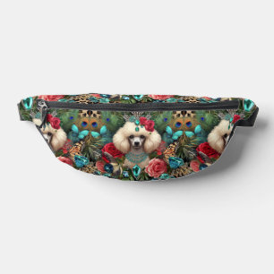 White Poodle Dog Retro Bag