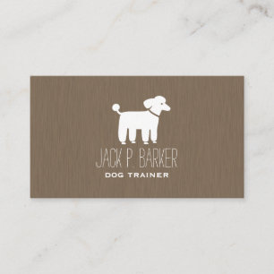 White Poodle Graphic Business Card