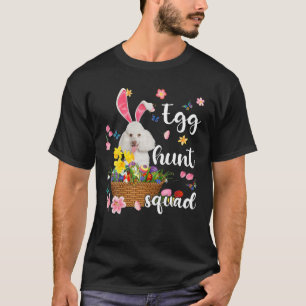 White Poodle Happy Easter Day Easter Colourful Egg T-Shirt