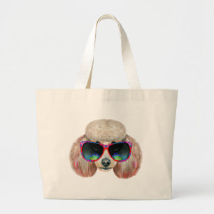 White Poodle Jumbo Tote