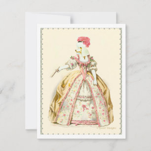 White Poodle Marie Antoinette French Fashion