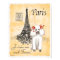 White Poodle Paris Eiffel Tower Vintage Print