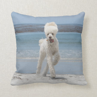 White Poodle Pillow