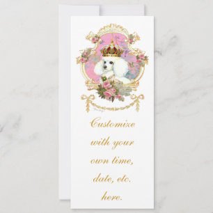 White Poodle Princess n Pink Roses