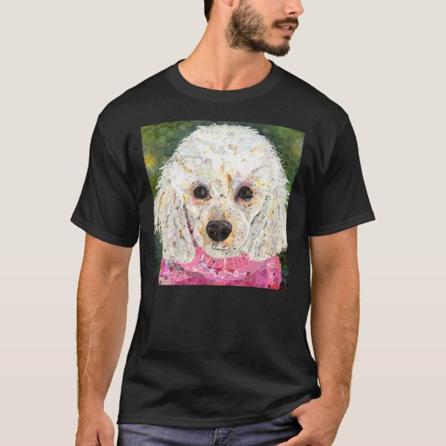 White Poodle     T-Shirt (Front)