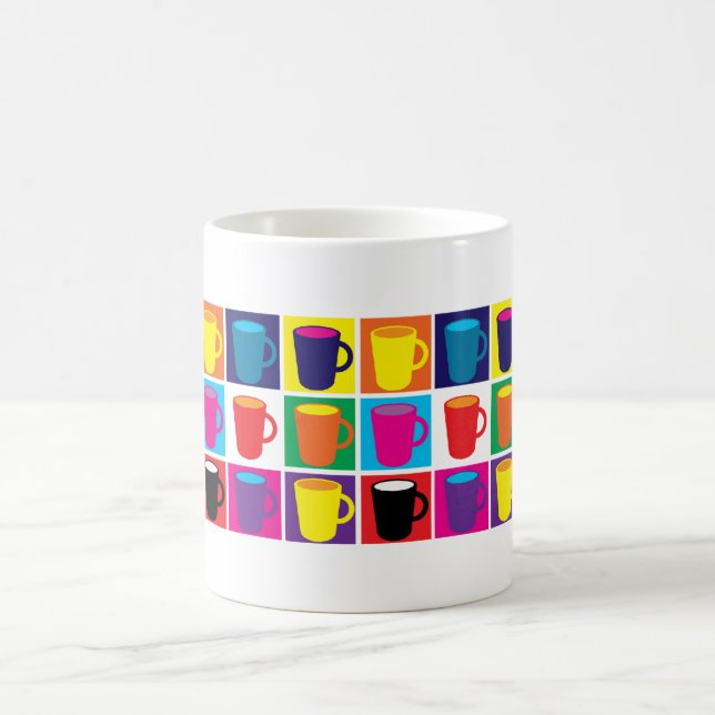 White "Pop Art" Themed Mug (Center)