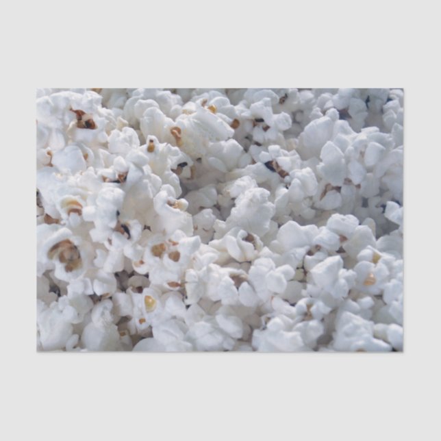 White Popped Popcorn pattern Tissue Paper (Front)