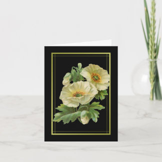 White Poppies Custom Mother's Day Cards