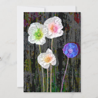 WHITE POPPIES THANK YOU CARD
