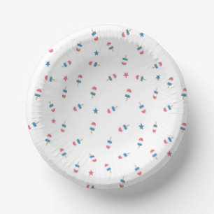 White Popsicle Party Plates   Fourth of July Plate