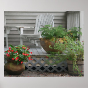 White Porch Poster