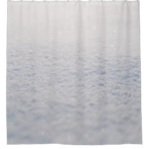 White powder shower curtain