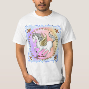 White Prancing Pegasus Unicorn T-Shirt