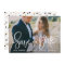 White Pretty Hand Lettering Photo Save the Date