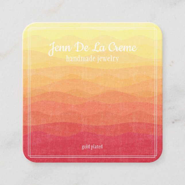 White Print Desert Sky Jewellery Display Calling Card (Front)