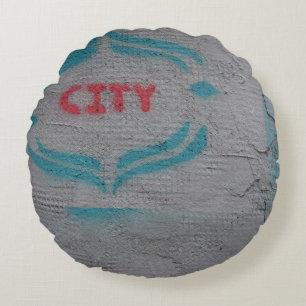 White printer paper round cushion