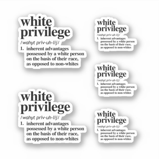 White Privilege Definition (Front)