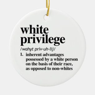 White Privilege Definition Ceramic Tree Decoration