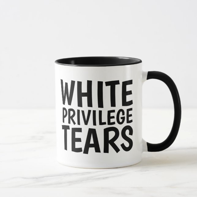 WHITE PRIVILEGE TEARS Coffee Mugs (Right)
