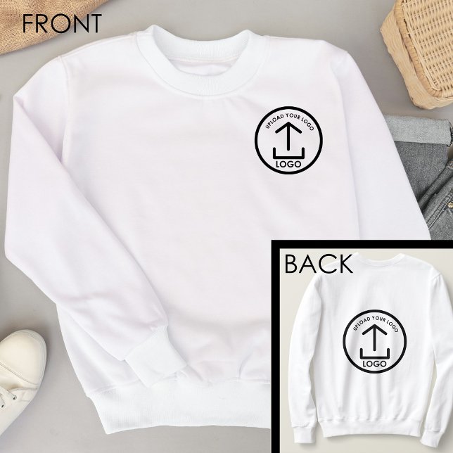 White Professional Business Logo Double Sided Sweatshirt (White Professional Business Logo Double Sided Sweatshirt)