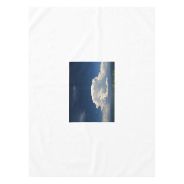 White Puffy Cloud              Tablecloth (Front)