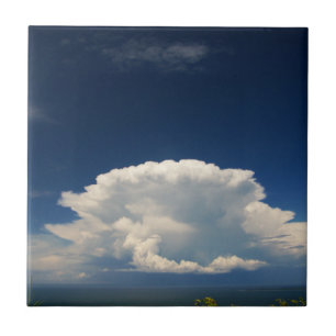 White Puffy Cloud Tile