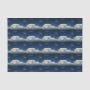 White Puffy Cloud Tissue Paper