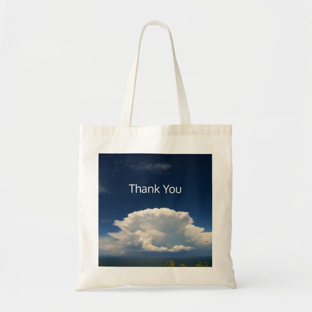 White Puffy Cloud            Tote Bag (Front)