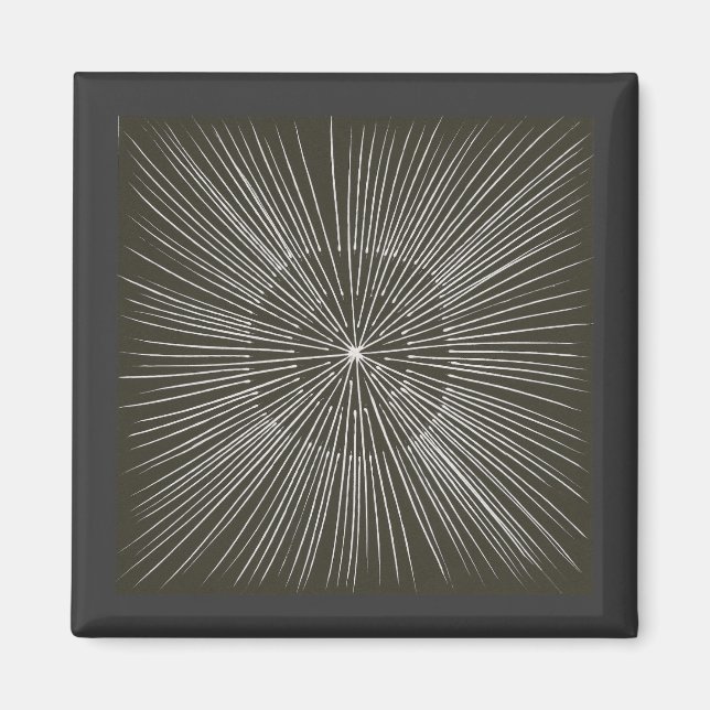 White Pulsating Strokes on Black Magnets (Front)