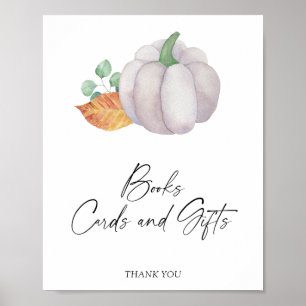 White pumpkin - BOOKS CARDS AND GIFTS  Poster