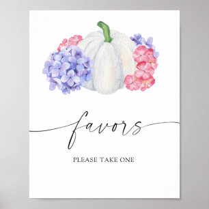 White pumpkin - bridal favours please take one  poster