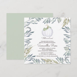 White Pumpkin BRIDAL SHOWER Invite - Square