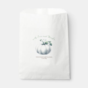 White Pumpkin Candy Favour Bags
