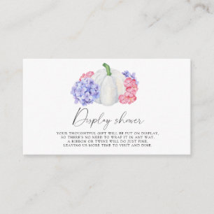 White pumpkin - Display shower Enclosure Card