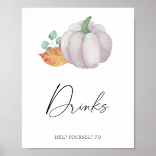 White pumpkin - Drinks  Poster