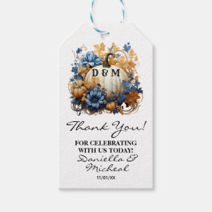 White Pumpkin Elegant Fall Garden Gift Tags