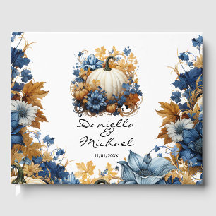 White Pumpkin Elegant Fall Garden Guest Book