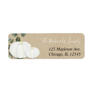 White pumpkin eucalyptus greenery rustic fall