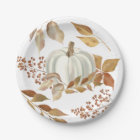 White Pumpkin Fall Leaves Thanksgiving