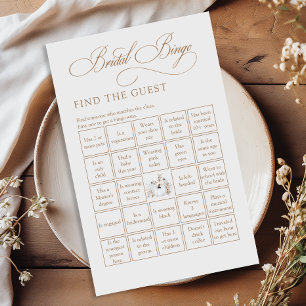 White Pumpkin Find The Guest Bridal Bingo Game