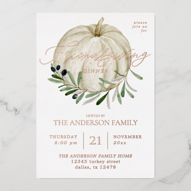 White Pumpkin Friendsgiving (Front)