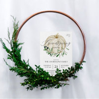 White Pumpkin Friendsgiving Invitation