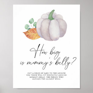 White pumpkin - how big is mummy's belly game poster