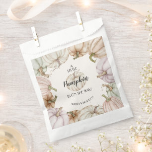 White Pumpkin Neutral Baby Shower Favour Bags
