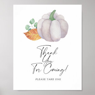 White pumpkin - Thank you for coming Poster