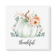 white pumpkin Thankful