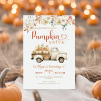 White Pumpkin Truck Patch 5th Birthday Party