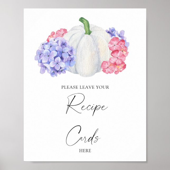 White pumpkin - Your recipe card here Poster (Front)